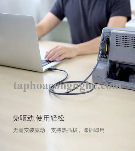 Ugreen 20795 3M màu Đen Cáp tín hiệu chuyển đổi USB 2.0 sang DB25 âm cao cấp US167 30020795